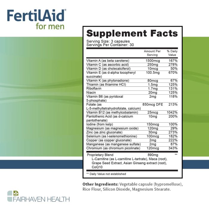 کپسول FertilAid آقایان Fairhaven